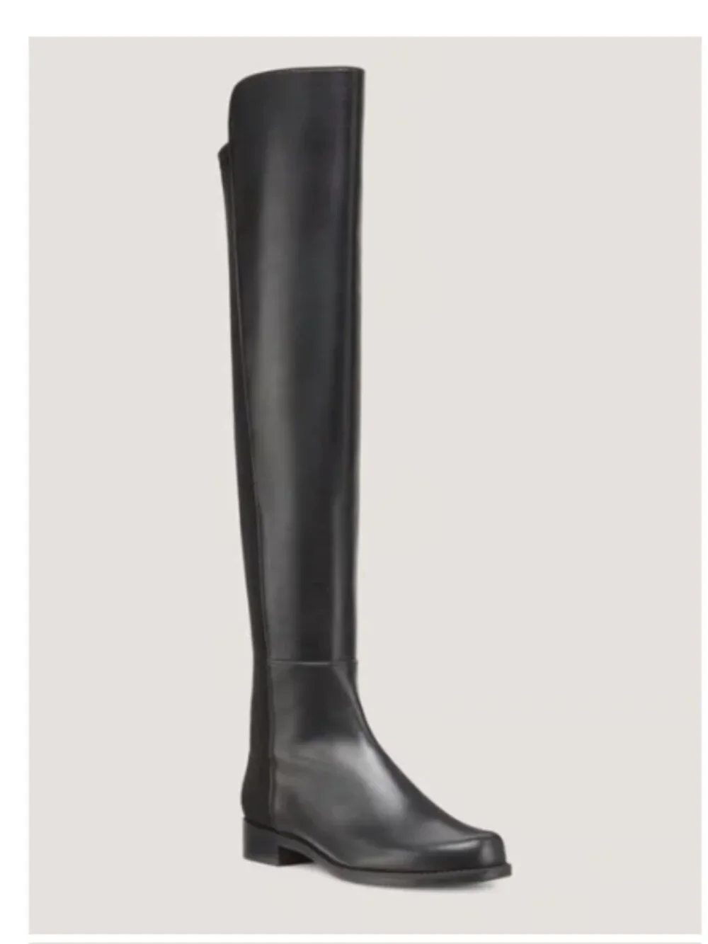Stuart Weitzman 5050 Black Leather  Over-the-Knee Riding Boots Sz 7